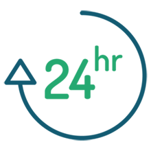 24 hours circle icon