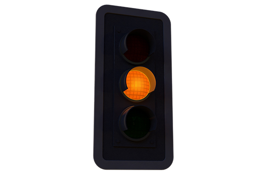 traffic light on amber