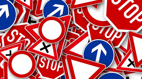 traffic signs and road signs 