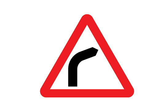 bend to right sign