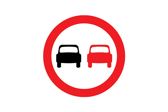 no overtaking sign