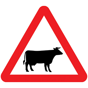 Cattle traffic sign