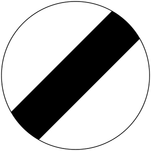 national speed limit applies traffic sign