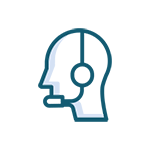 head with headset icon